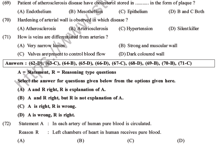 NEET Biology Body Fluids And Circulation MCQs Set B, Multiple Choice ...